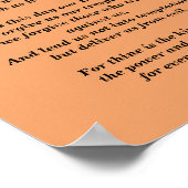 The Lord's Prayer - Traditionele versie Poster (Hoek)