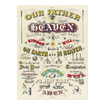 The Lord's Prayer  Typografie Lithograaf
