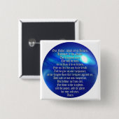 The Lord's Prayer Vierkante Button 5,1 Cm (Voorkant /achterkant)