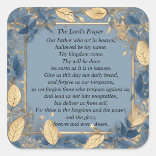 The Lord's Prayer Vierkante Sticker