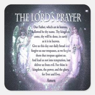 The Lord's Prayer Vierkante Sticker