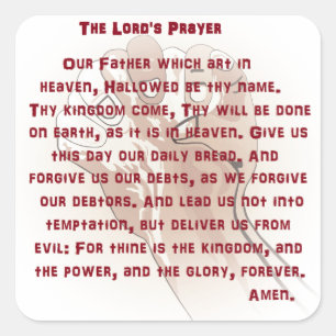 The Lord's Prayer Vierkante Sticker