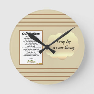 The Lord's Prayer Wall Clock Ronde Klok