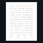 The Lord's Prayer White Poster<br><div class="desc">The Lord's Prayer White</div>