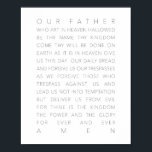 The Lord's Prayer White Poster<br><div class="desc">The Lord's Prayer White</div>