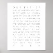 The Lord's Prayer White Poster (Voorkant)