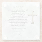 The Lord's Prayer (wit) Glazen Onderzetter (Achterkant)