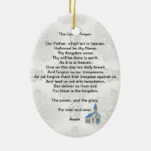 The Lord's Prayer (wit) Keramisch Ornament (Achterkant)