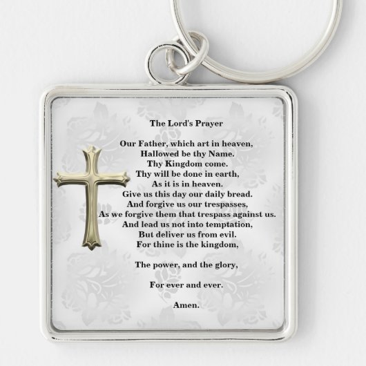 The Lord's Prayer (wit) Sleutelhanger (Voorkant)