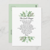 The Lord's Prayer with Greenery ~ Matthew 6:9-13 Briefkaart (Voorkant / Achterkant)