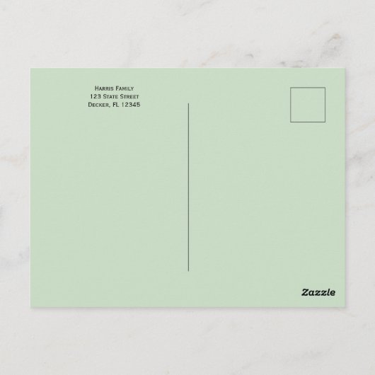 The Lord's Prayer with Greenery ~ Matthew 6:9-13 Briefkaart (Achterkant)