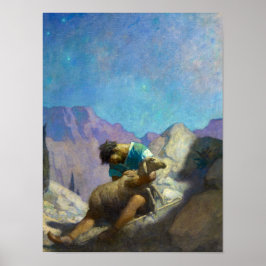 The Lost Sheep, 1926, door Newell Convers Wyeth Poster