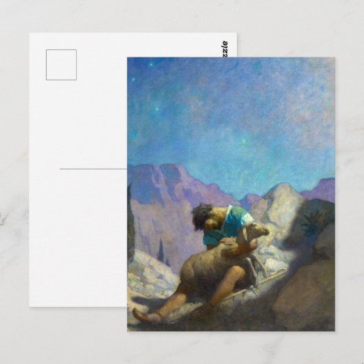 The Lost Sheep van Newell Convers Wyeth Briefkaart (Voorkant / Achterkant)