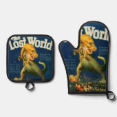 The Lost World Oven Mitt & Pot Holder Ovenwant & Pannenlap Set (Voorkant)