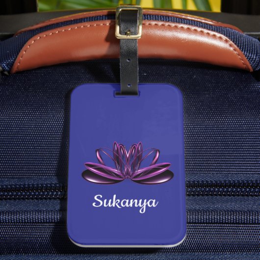 The lotus flower personalized bagagelabel (Voorkant Insitu 2)
