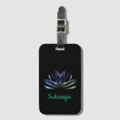 The lotus flower personalized bagagelabel (Voorkant (verticaal))