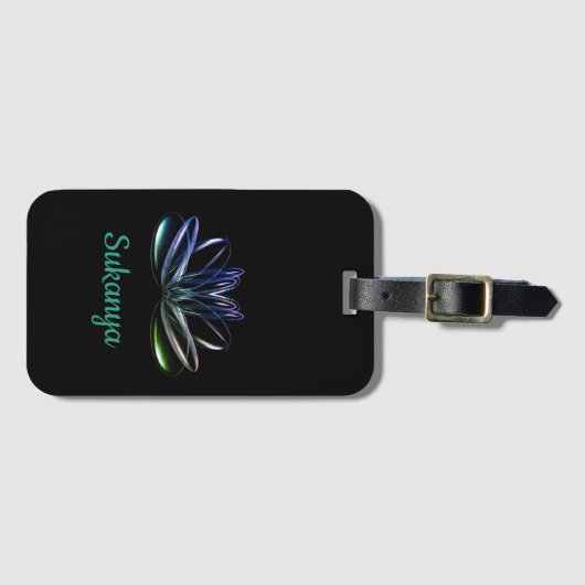 The lotus flower personalized bagagelabel (Voorkant (horizontaal))