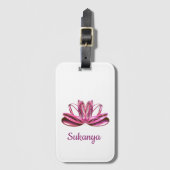 The lotus flower personalized bagagelabel (Voorkant (verticaal))