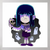 The Loud House Lucy Loud with Spell book and Skull Poster (Voorkant)