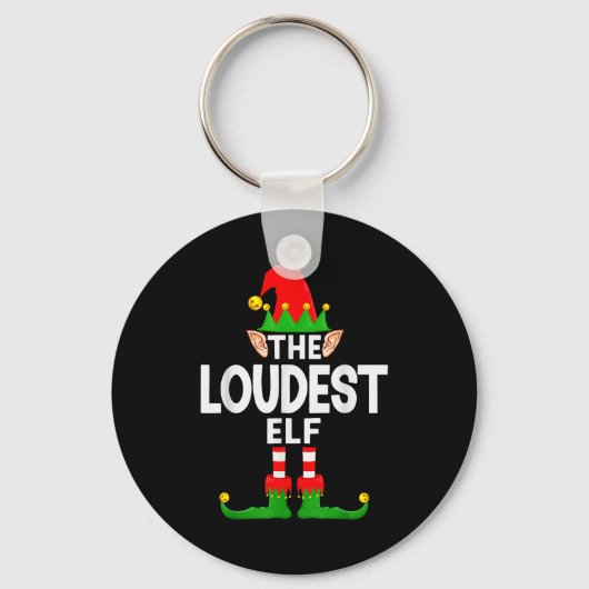 The Loudest Elf Family Christmas Pajama Party Sleutelhanger (Voorkant)