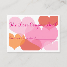The Love Coupons Book Kortingskaartje