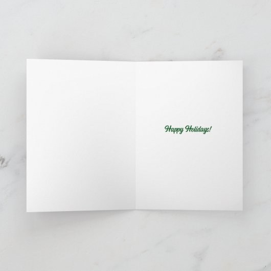 The Love Family Green Bokeh kerstfoto Feestdagen Kaart (Binnen)