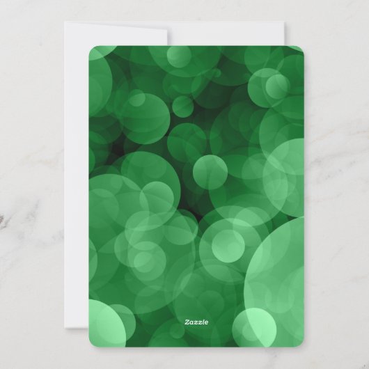 The Love Family Green Bokeh kerstfoto Hol Feestdagenkaart (Achterkant)