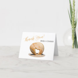 The Love Heart Shell, Wedding, Bedankt Card