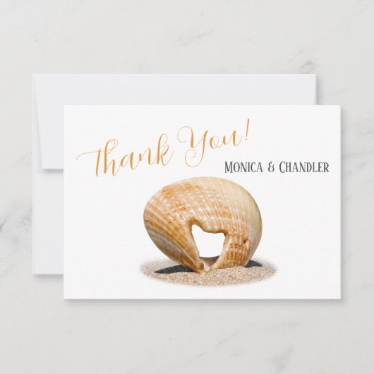 The Love Heart Shell, Wedding, Bedankt Card (Voorkant)