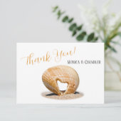 The Love Heart Shell, Wedding, Bedankt Card (Staand voorkant)