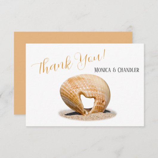The Love Heart Shell, Wedding, Bedankt Card (Voorkant / Achterkant)