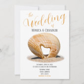 The Love Heart Shell, Wedding, Invitation Kaart (Voorkant)