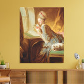 "The Love Letter" van Jean-Honoré Fragonard Rococo Canvas Afdruk (Insitu (Woonkamer))