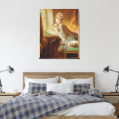 "The Love Letter" van Jean-Honoré Fragonard Rococo Canvas Afdruk (Insitu (Slaapkamer))