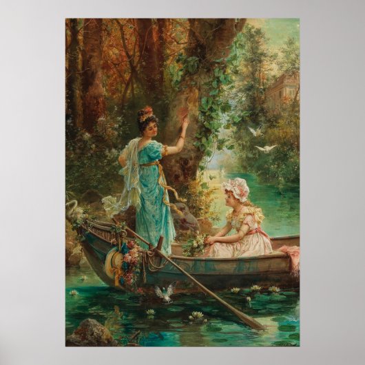 The Love Message van Hans Zatzka - poster (Voorkant)