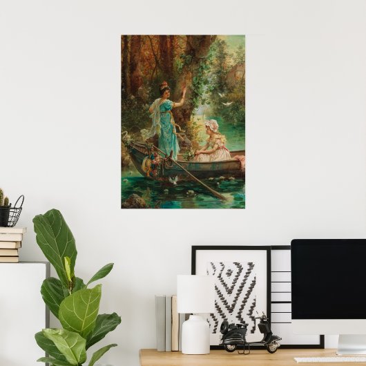 The Love Message van Hans Zatzka - poster (Thuiskantoor)