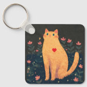 The Love of a Cat, a Charles Dickens' Quote Sleutelhanger (Voorkant)
