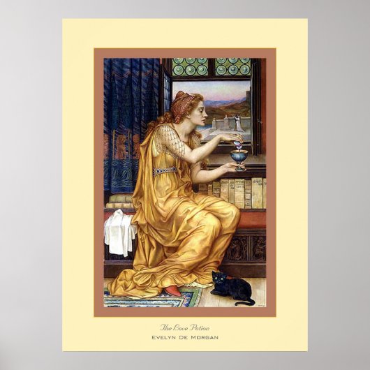 The Love Potion ~ Evelyn De Morgan Poster (Voorkant)
