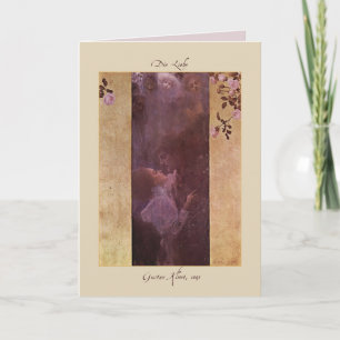 The Love Valentijn Kaart door Gustav Klimt 1895