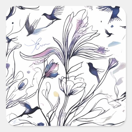 The Love Vierkante Sticker (Voorkant)