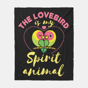 The Lovebird is mijn geestelijke dierenpapegaaienl Fleece Deken