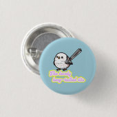 The lovely Long-tailed Tit Ronde Button 3,2 Cm (Voorkant /achterkant)