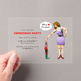 The lovely woman's Christmas party Acryl Uitnodigingen