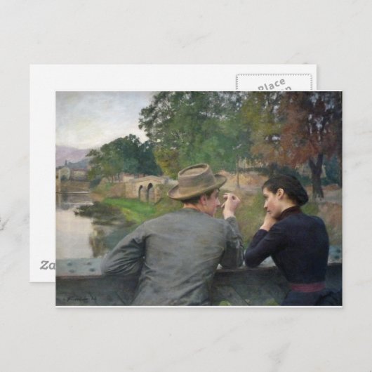 The Lovers, 1888 Briefkaart (Voorkant / Achterkant)