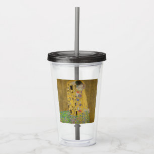 The Lovers Kissingembrace by Gustav Klimt Acryl Drinkbeker