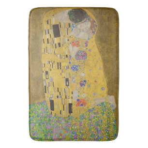 The Lovers Kissingembrace by Gustav Klimt Badmat