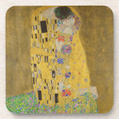 The Lovers Kissingembrace by Gustav Klimt Bier Onderzetter (Voorkant)