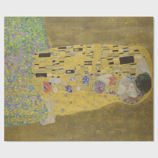 The Lovers Kissingembrace by Gustav Klimt Cadeaupapier (Vlak)