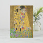The Lovers Kissingembrace by Gustav Klimt Feestdagenkaart (Staand voorkant)