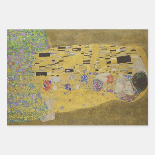 The Lovers Kissingembrace by Gustav Klimt Inpakpapier Vel (Voorkant 3)